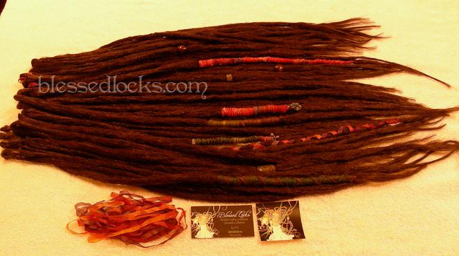 natural looking synthetic braid in dreads